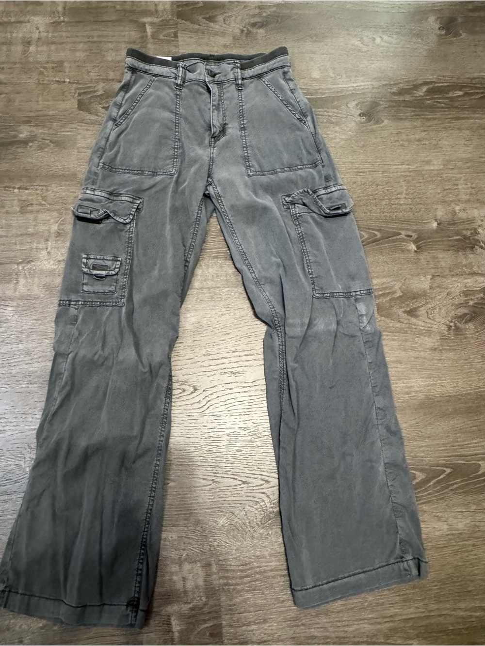 American Eagle Outfitters Gray Cargo Pants Stretch Size 0